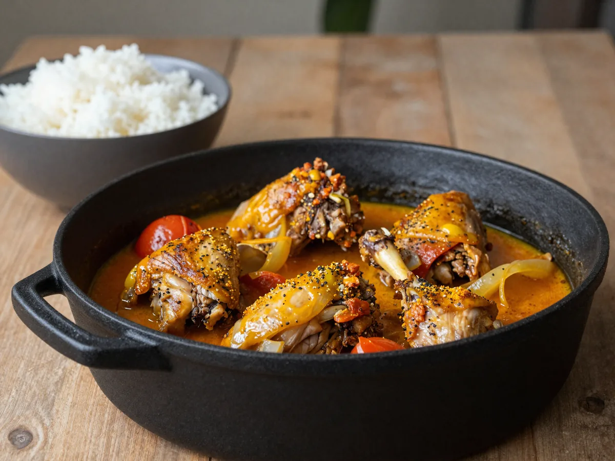 Carry poulet, plat réunionnais